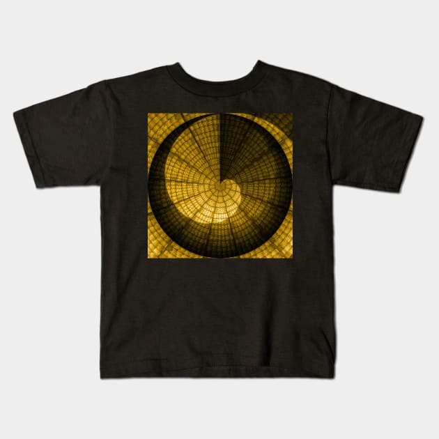 Solid Gold Millionaire Sacred Geometry 3D Kids T-Shirt by PlanetMonkey